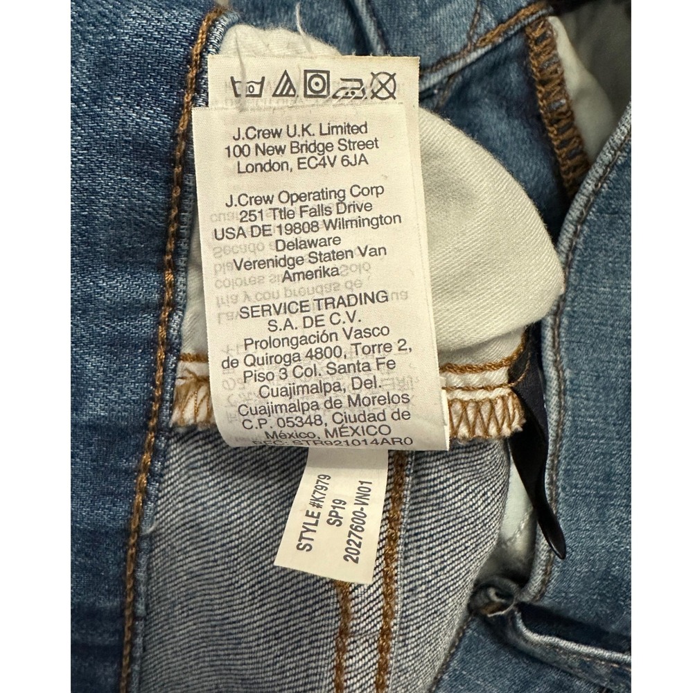 Madewell Women's Cali Demi-Boot Jeans Blue Tall Stretch Denim Crop Size 29 Tall - Picture 8 of 9